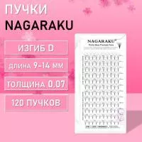Пучковые черные ресницы Nagaraku Pointy Base 4D small Пучковые черные ресницы Nagaraku Pointy Base 4D small