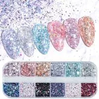 Набор голографических блесток.12 цветов